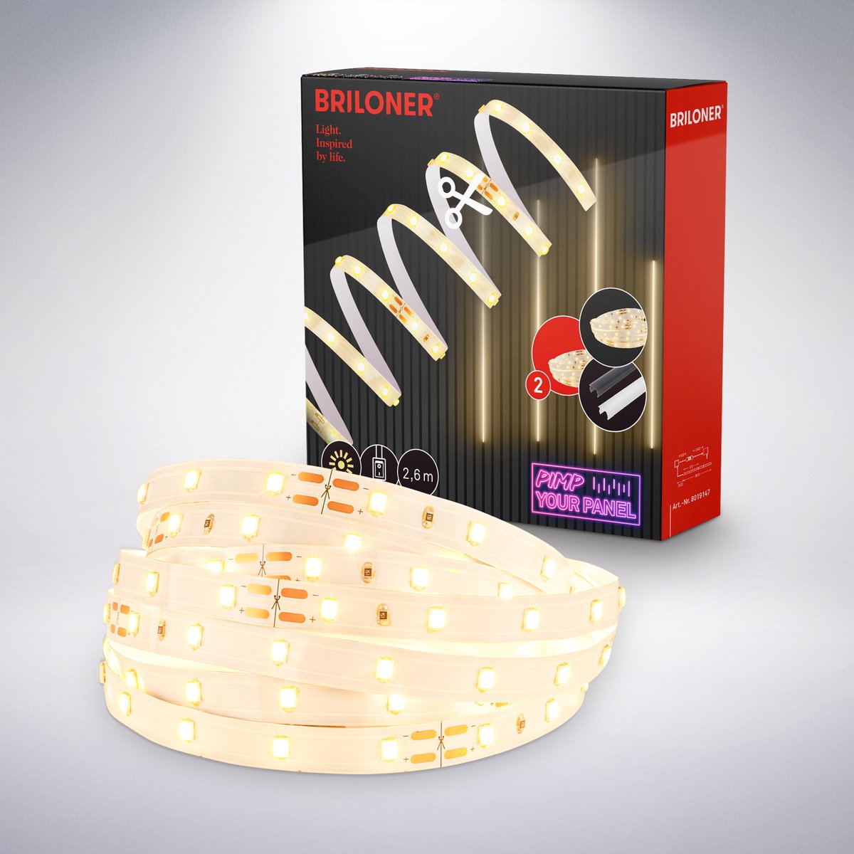 BRILONER - Connect to Shine tuinverlichting 12 V, set van 3 vloerinbouwspots met zijverlichting, basisset met transformator, IP65, warm wit licht, 35 x 36 mm, zilver