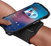 MMOBIEL Sportarmband - 360° Graden Draaibare Hardloop Telefoonhouder – Hardlooparmband voor iPhone 15 14 13 Pro Max, Samsung Galaxy S25/S24/S23/S22 Series, Geschikt voor 4.5 – 7.5 Inch Smartphones - Zwart