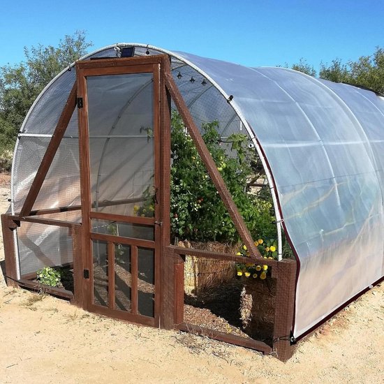 Heavy Duty doorzichtig waterdicht zeil 14 mm x 26,2 ft winddicht anti-UV opvouwbaar 14 mm UV-/scheurbestendig dekzeil voor kippenhok veranda luifel plant camping balkon hoes (2,1 x 9 m