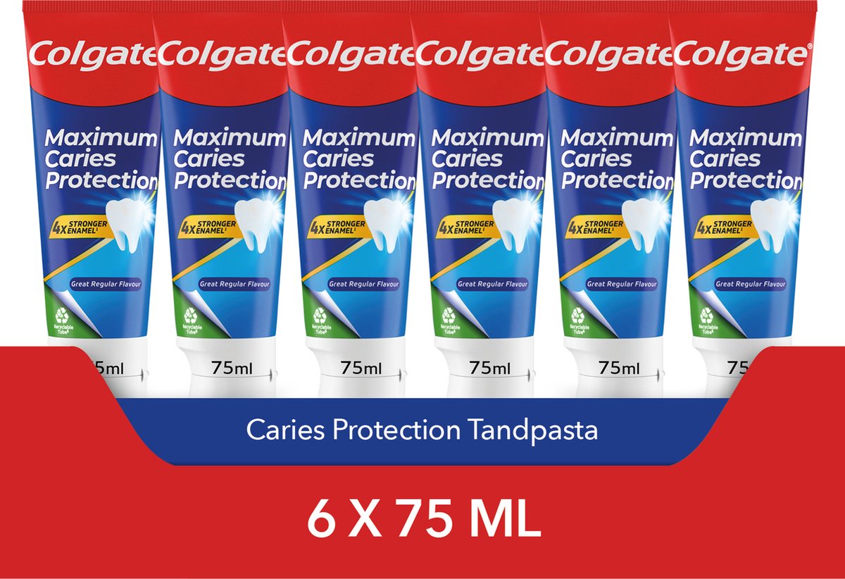 Goedkoopste Colgate Maximum Caries Protection tandpasta 6 x 75ml - Tegen gaatjes - Voordeelverpakking
