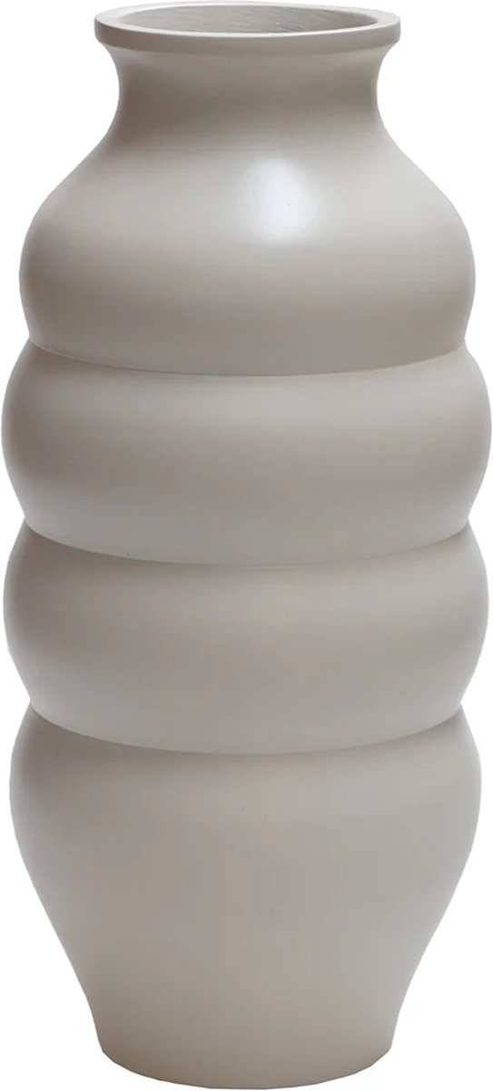 Vase The World Vaas Carmen | Beige - Ivory | Metaal | Ø12 x H30 cm