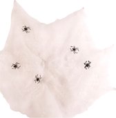 Toile d'araignée d'Halloween avec 6 araignées | 80 g | Halloween | Décoration d‘Halloween |