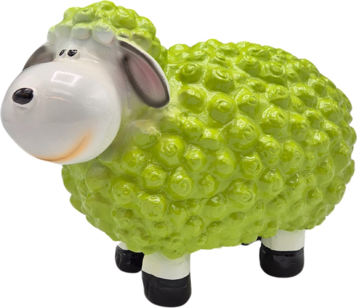 Deco4yourhome® - Tuinbeeld M - Schaap - Groen - 23cm - Schaapje - Beeld