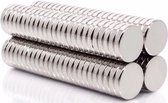 Ronde platte neodymium magneetjes 50 stuks - 10 x 2 mm - zeer sterk - neodymium magneet - koelkast - whiteboard