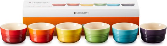 Le Creuset Ramekins - Regenboog - ø 8 cm / 100 ml - 6 Stuks