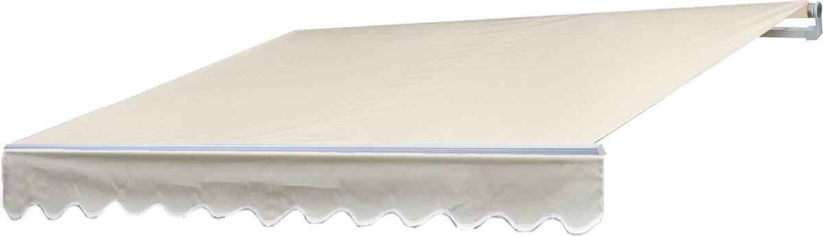 Aluminium zonnescherm MCW-E49, klaparm zonnescherm zonwering 2,5x2m ~ Polyester crème