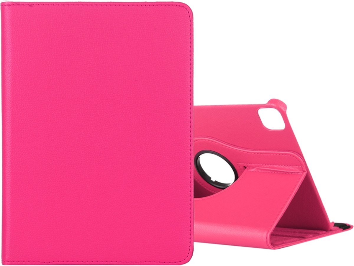 Hoesje Geschikt voor Apple iPad pro 12.9 inch (2020) 360° Draaibare Wallet case /flipcase stand/ hardcover achterzijde/ kleur Roze
