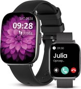 Avalue AMOLED & AI Smartwatch Dames & Heren - Activity Tracker met Bluetooth Call, Stappenteller en Bloeddrukmeter - Geschikt voor alle Smartphones - Zwart