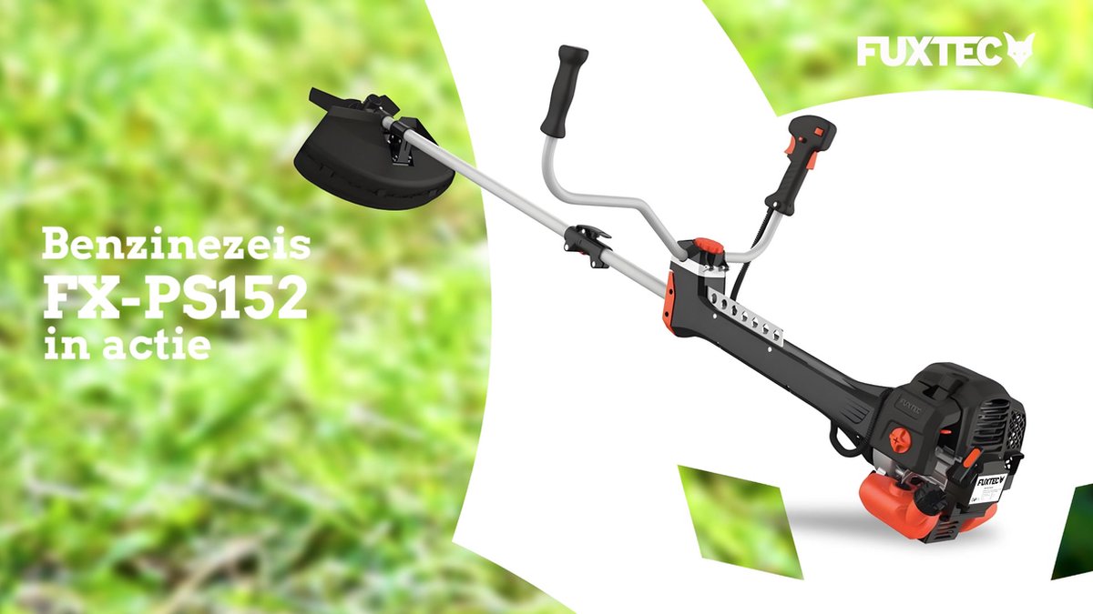 FUXTEC petrol brush cutter FX-MS152T: 52cc, 2in1 multitool, 3 HP, backpack, powerful 2-stroke grass trimmer, Easy Starter