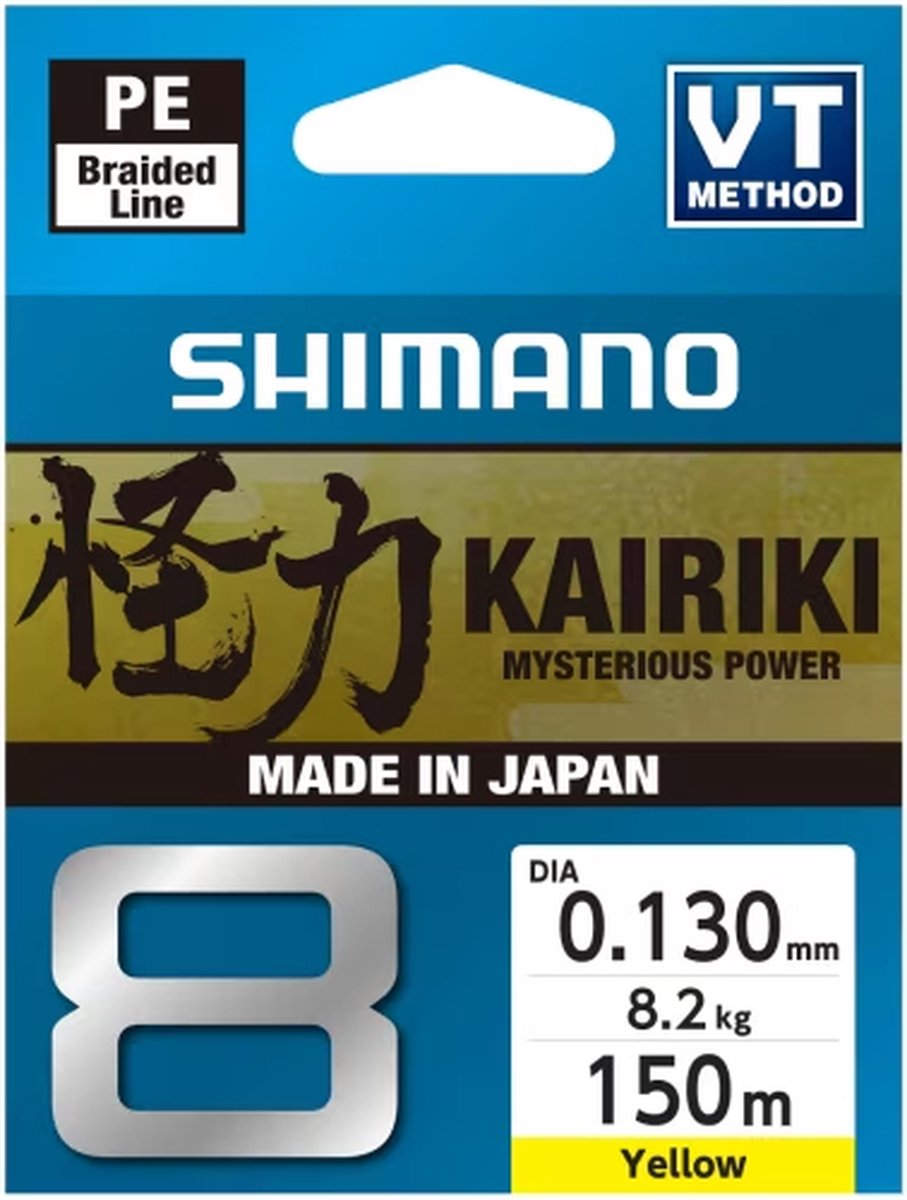 Shimano Kairiki 8 Yellow (150m) - Maat : 0.200mm - 17.1 kilo