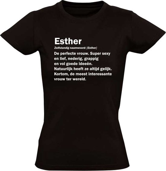 Esther Woordenboek Dames T-shirt - cadeau - kado - verjaardag