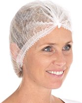 CMT® | 100 Witte haarnetjes maat L | non-woven | Latexvrij | niet steriel | Clip Caps