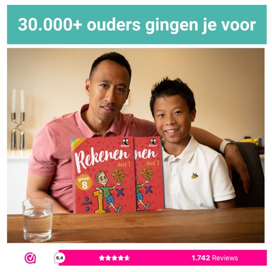 Rekenen Groep 8 Oefenboeken Set - Deel 1 + Deel 2 - Afgestemd op Doorstroomtoets groep 8, Leerling in Beeld (Cito) en IEP-toets, IEP-Toets, Route 8 en Dia - Wijzer over de Basisschool