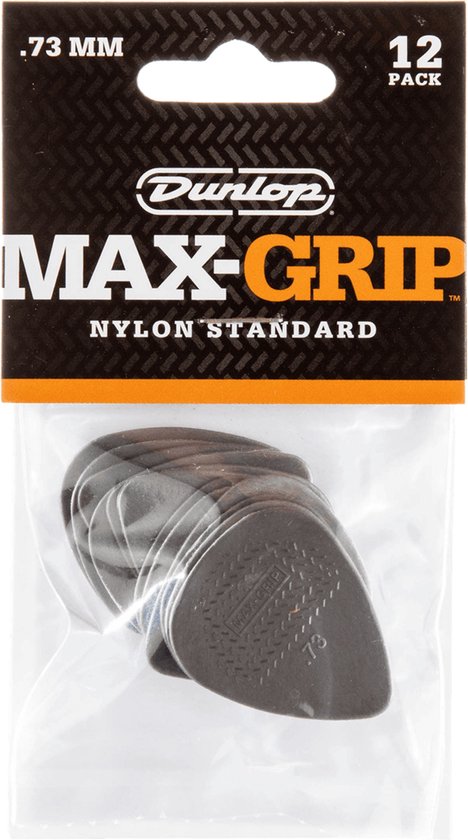 Foto: Dunlop max grip nylon standard 73 plectrum 12 pack plectra