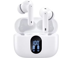 Siltcon® SoundWave Pro 1 - Draadloze Oordopjes – Oortjes Draadloos – Oordopjes – Oortjes - Bluetooth Oordopjes - Noise cancelling ANC+ENC - Universeel - BT 5.3 - Wit