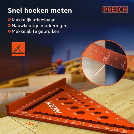 202270 - NewTechWood hoekprofiel Teak rhombus aluminium tbv wandbekleding 60 x 60 x 3000mm | Houthandel Tilburg