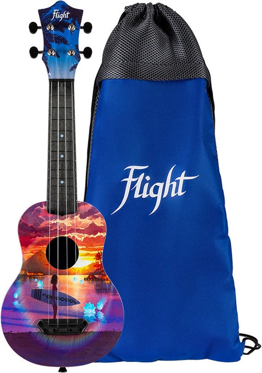 Flight Ultra Travel Series UTS-42 Vibe kunststof sopraan ukelele met hoes