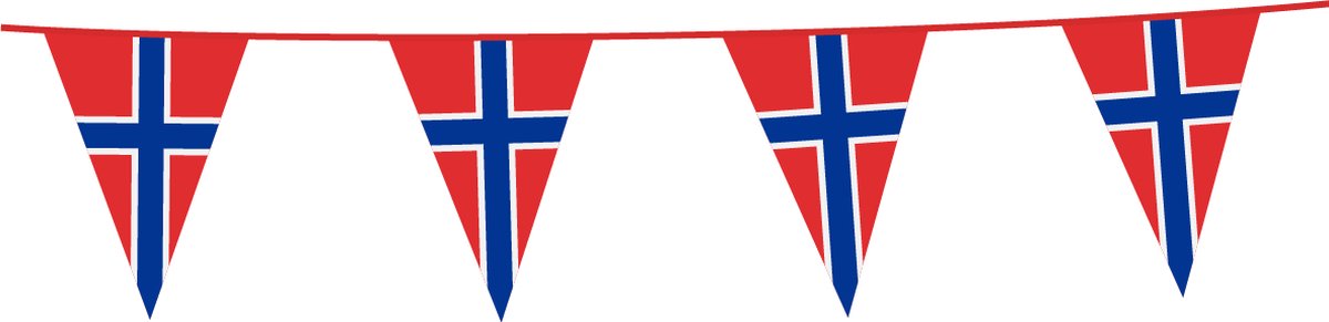 Vlaggenlijn Noorwegen 10 Meter - Voetbal EK WK Landen Feest Versiering Decoratie