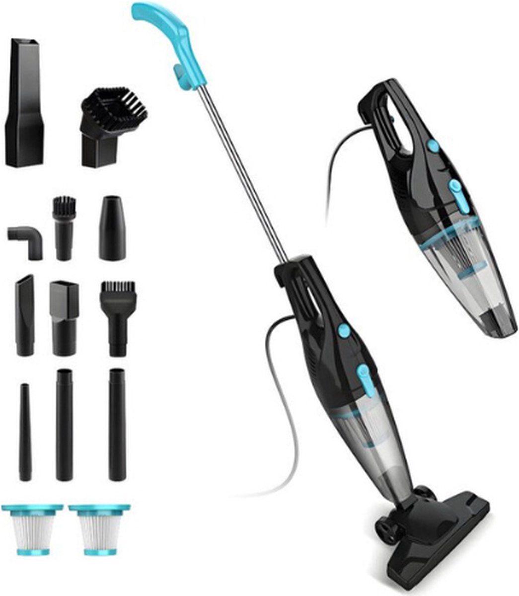 Steelstofzuiger - 2-in-1 Handstofzuiger - Stofzuiger Zonder Zak - Vacuum Cleaner - Met Snoer & Steel - Kruimeldief