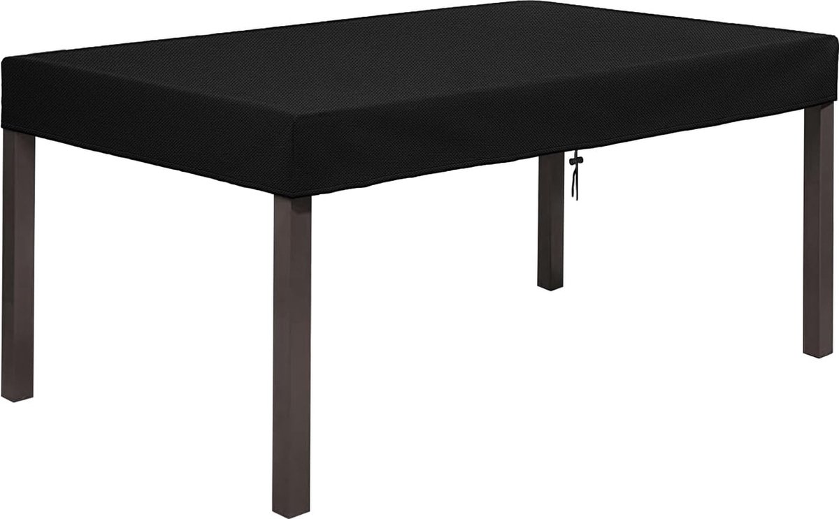 Tafelbladafdekking,: 200 x 160 x 10 cm (l x b x h) waterdicht, tuinmeubelen, afdekking, winterbestendig, zware belasting, 600D Oxford-weefsel, UV-bestendige tafelbladhoes, beschermhoes voor tuintafel, rechthoekig