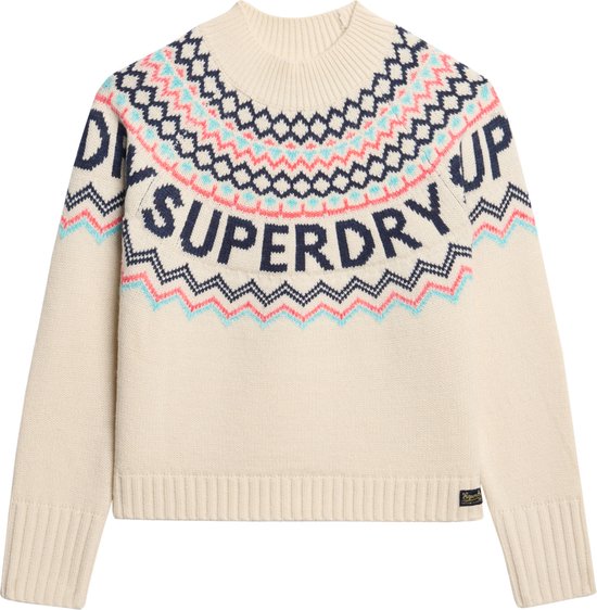 Pull Femme Superdry FAIRISLE BRANDED JUMPER - Taille S