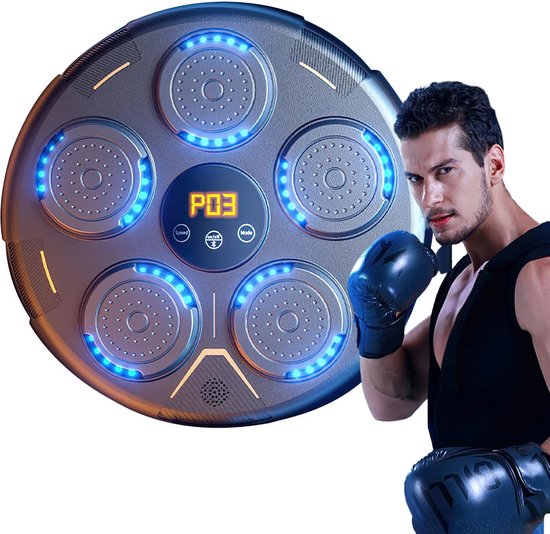 Electronic Boxing Machine, Music Boxing Machine, Boxing Machine, Home Training Boxing Equipment, Rechargeable Bluetooth Led Illuminated Boxing Family Lite for Adults, Kids. (B Electronic Boxing Machine, Music Boxing Machine, Boxing Machine, Home Training Boxing Equipment, Rechargeable Bluetooth Led Illuminated Boxing Family Lite for Adults, Kids. (B