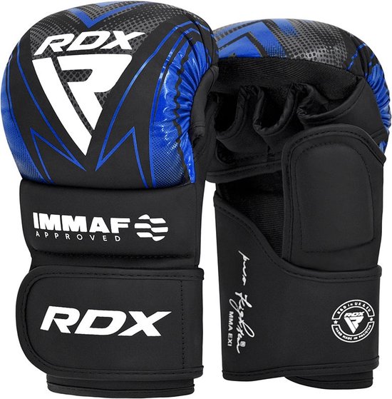 RDX Sports IMMAF Shooter Grappling Gloves MMA Blauw Taille: XL