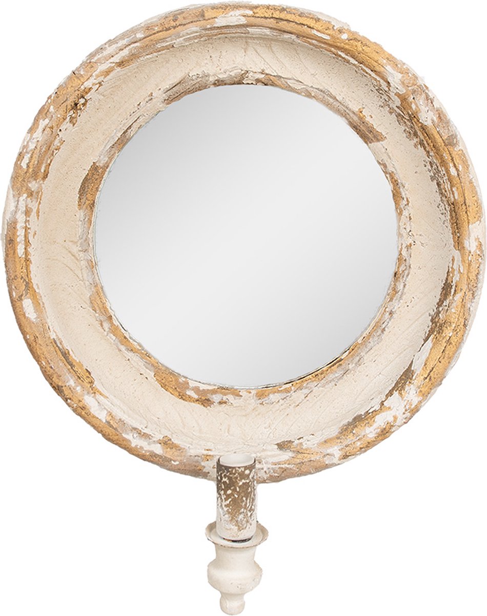 Spiegel 38x14x47 cm Beige Hout