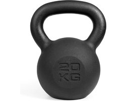 Zipro Kettlebell 20kg, Gietijzer, Brede handgreep, Platte bodem, Eenvoudig elegant ontwerp, Klassieke kettlebell, Duidelijke markeringen, Homegym, Outdoor oefeningen, Zwart