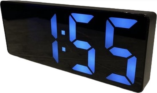 Deluxe Digitale Klok - Slaapkamer - Geluidssensor - Wekker - Zwart - USB - Batterij - Wit LED