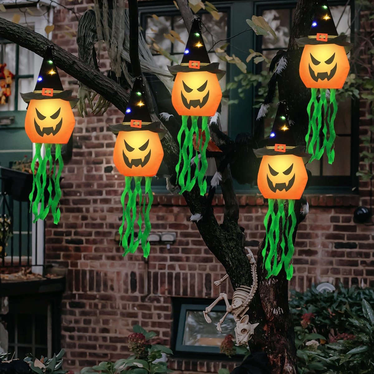 Halloween slinger maken met vleermuis en lichtjes