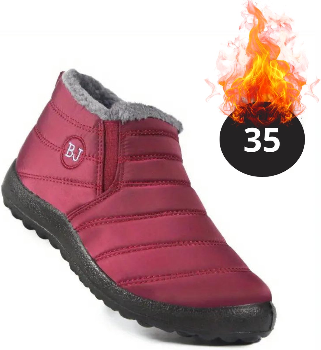 Livano Snowboots Sneeuwschoenen Sneeuwboots Dames Wintersport Ski Skischoenen – 35 Laag Rood