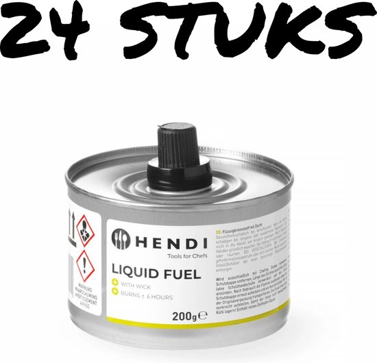 HENDI Brandspasta met lont, 100% diethyleen glycol, roet en geurloos, brandduur ± 4 uur