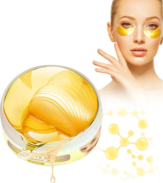 Vardaan Collageen Oogmaskers 60 stuks – Hydraterend & Anti‑Wallen | Donkere Kringen & Rimpels | 24K Goud Gel Eye Pads – Verzorging voor de Delicate Huid