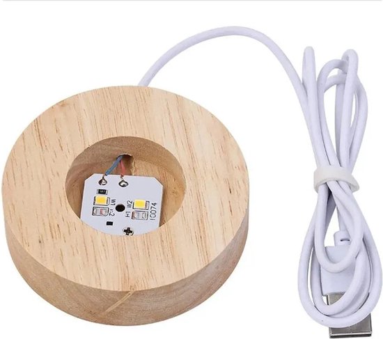 LAMON® LED Kristallen Tafellamp - USB 3D Maan Galaxy Globe Nachtlampje - Kinderen Kerst Decoratie Cadeau (Zonnestelsel) van Merkloos — afbeelding 2
