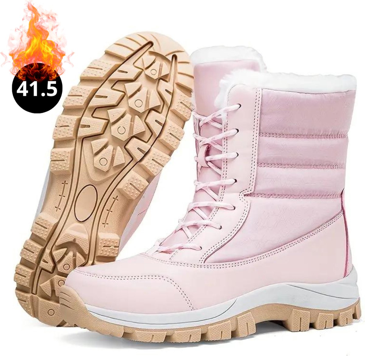 Livano Snowboots Sneeuwschoenen Sneeuwboots Dames Wintersport Ski Skischoenen – 41.5 Laarzen Roze