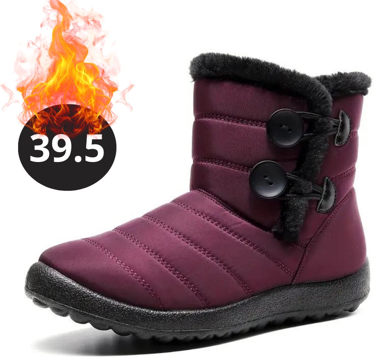 Livano Snowboots Sneeuwschoenen Sneeuwboots Dames Wintersport Ski Skischoenen – 39.5 Knopen Rood