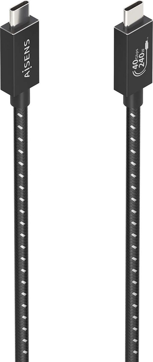 AISENS A156-0868 USB-kabel USB4 Gen 3x2 1,5 m USB C Zwart