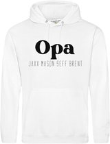 Hoodie heren-Cadeau voor Opa gepersonaliseerd met naam of namen van de kleinkinderen-Trui met capuchon-Maat XXL