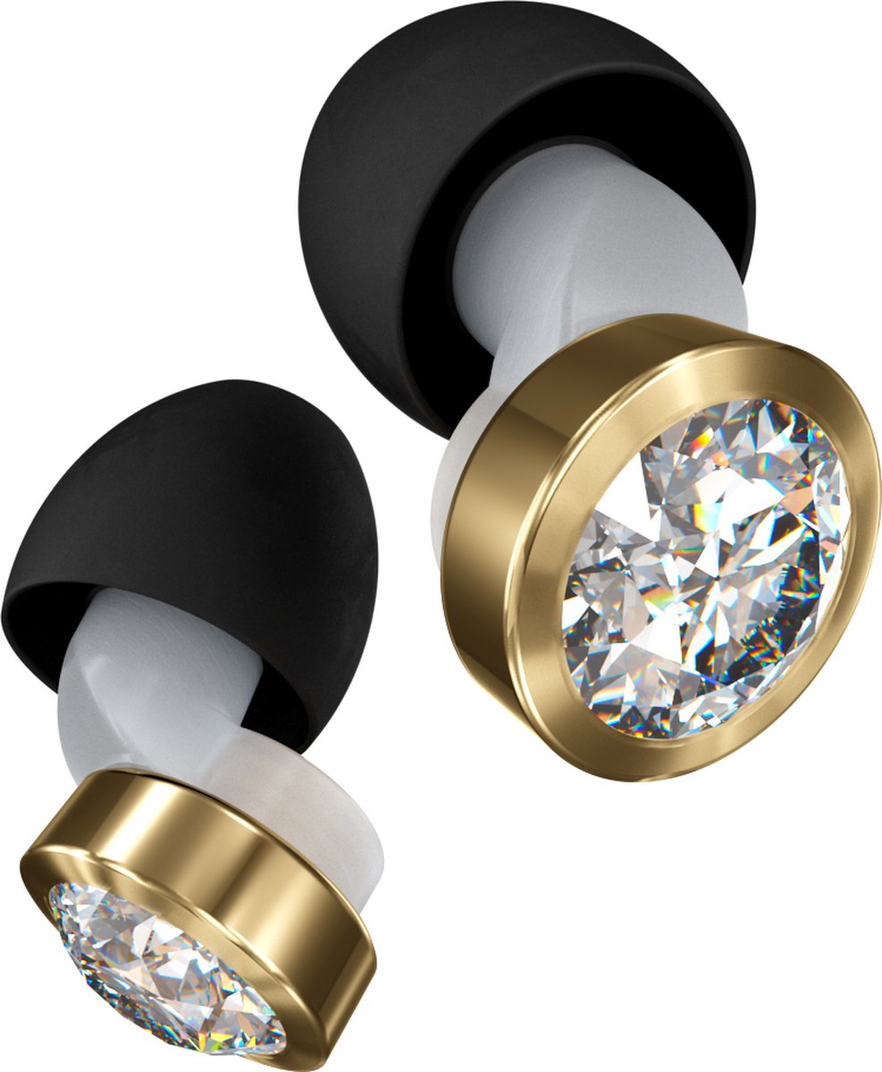 Goedkoopste Oordoppen festival Earbling | Oordoppen | Partyplugs | (14dB) | XS/S/M/L - super comfortabel - muziek, concerten, events, focus en reizen - Goud
