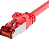 Qost - Câble internet CAT6 - 100% cuivre / SFTP - 10 Gbps / 250 MHz - Connecteurs RJ45 - Câble patch / Câble réseau - 10 Mètres - Rouge