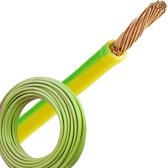 Aansluitdraad 6 mm2 geel/groen per 10 meter