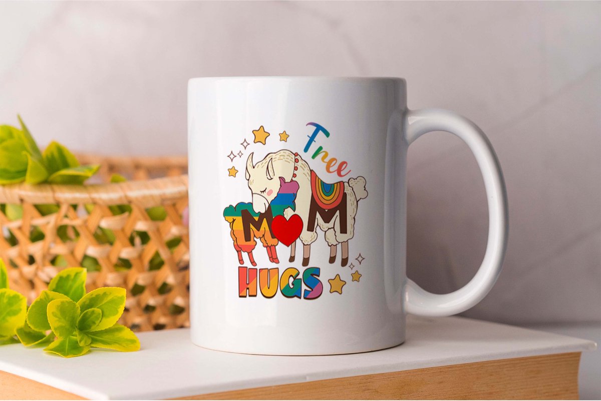 Mok True mom Hugs - Pride - LGBT - LGBTQ - LoveIsLove - PrideMaand - LiefdeIsLiefde - Gelijkheid