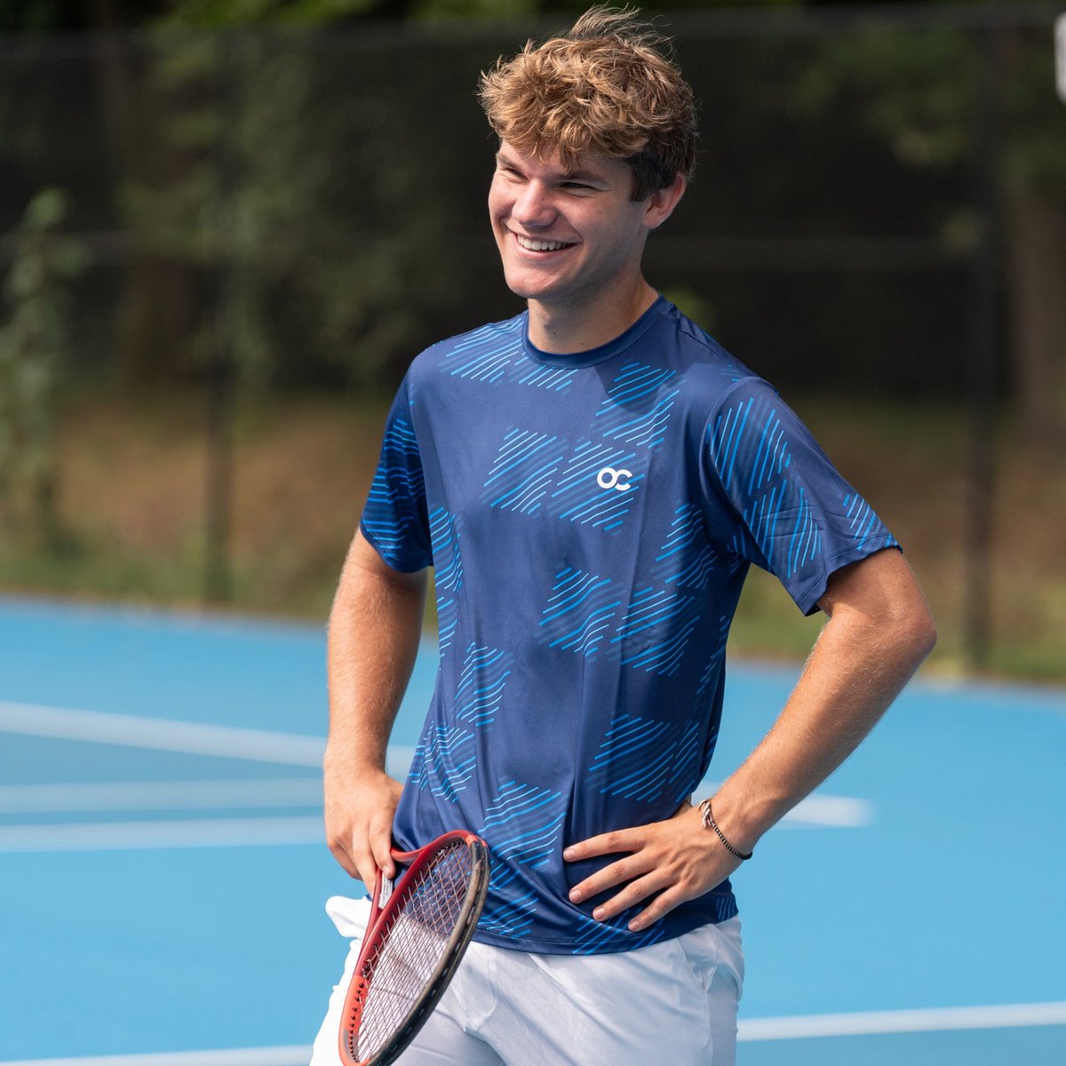 Oncourt Performance US Open 2 T-shirt Heren - Tennis T-shirt - Padel T-shirt - Heren T-shirt - Blauw - Maat XL