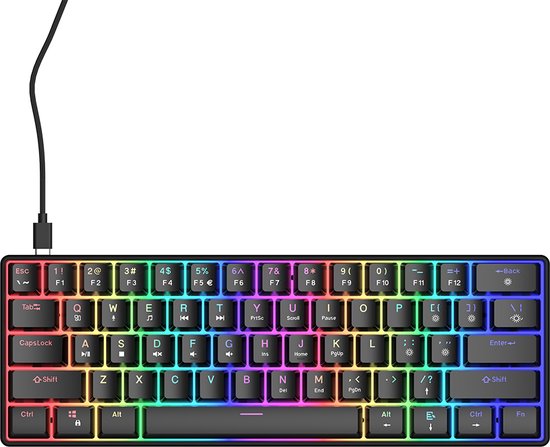 Qware - Gaming Toetsenbord - Qwerty - 60% - Mechanisch - San Jose