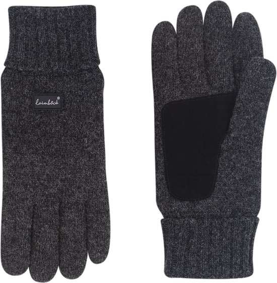 Laimböck Tibro - Gants pour hommes en laine avec doublure Thinsulate Couleur : Charcoal, Taille : taille unique