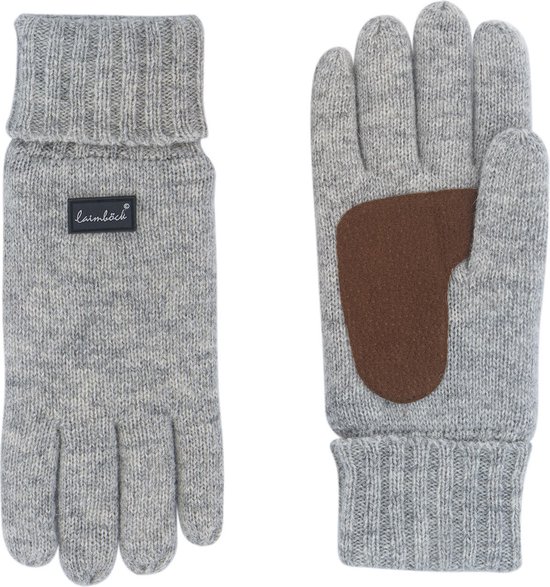 Laimböck Tibro - Gants pour hommes en laine avec doublure Thinsulate Couleur : Grijs, Taille : taille unique