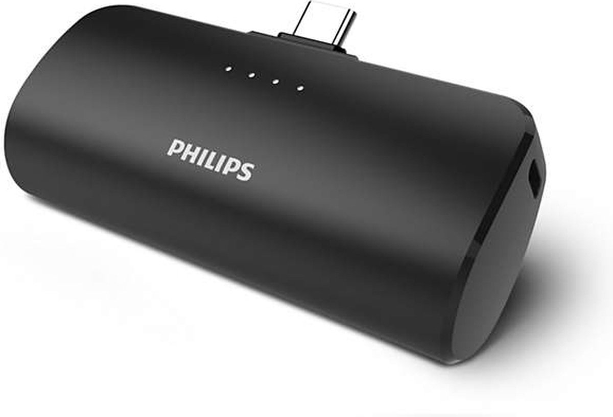 Philips Powerbank - USB-C - 2.500 mAh - Zwart - 1 poort
