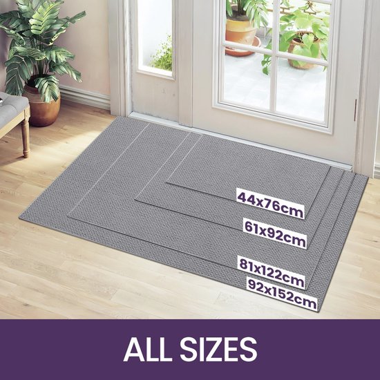 Deurmat voor binnen 60 x 90 cm, wasbaar, superdunne