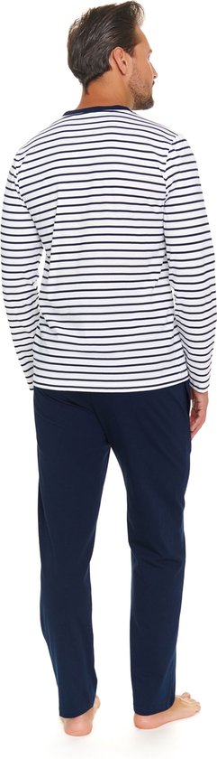Doctor Nap Hommes Pyjamas Manches Longues Pantalon Long Hiver Noël Assorti Famille Famille pour Hommes Always Sleepy Marine PMB.7115 L